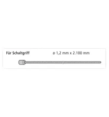 Piola de cambio Shimano 1.2x2100mm