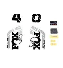 Kit Adhesivos FOX 40 2021 SC Black Logo, Shiny Orange Fork
