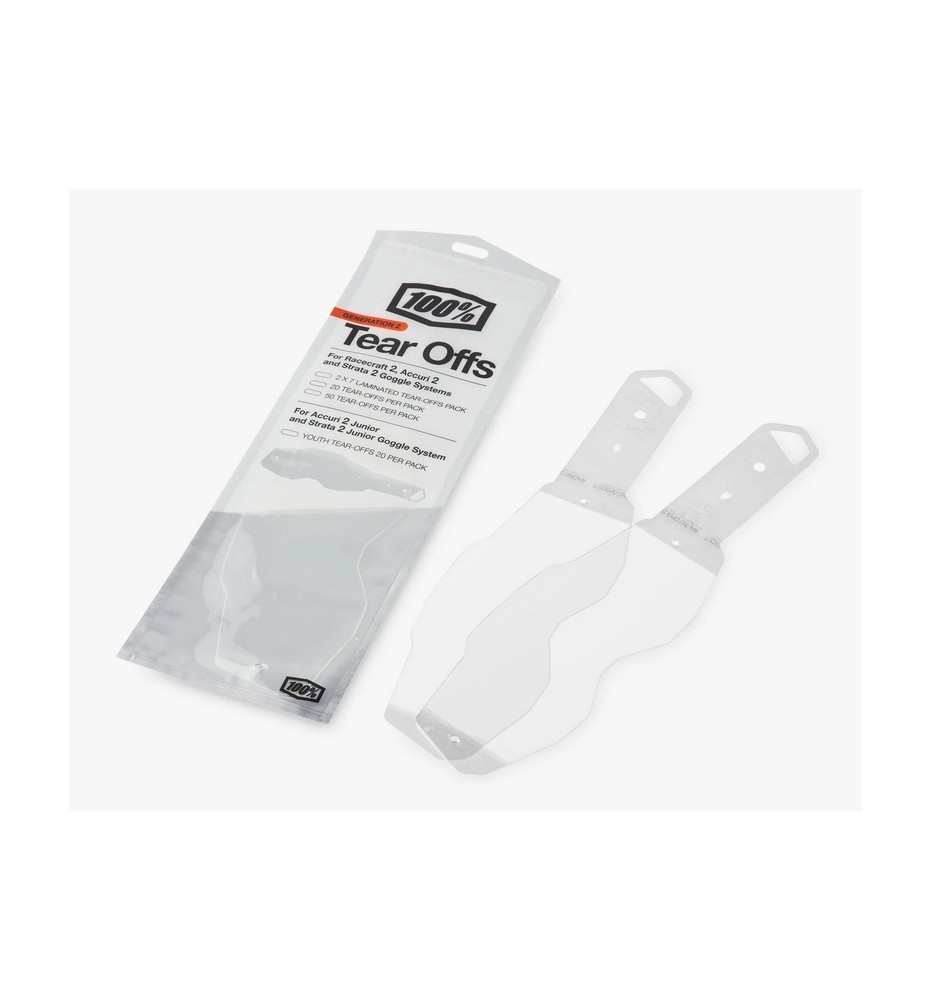 Tear-off Antiparra 100% GE2 RC2/AC2/ST2 20x