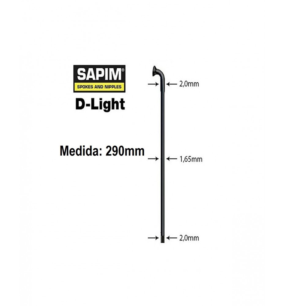 Rayos SAPIM D-Light Negro 290mm