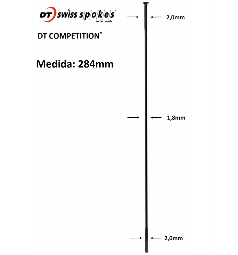 Rayos DT SWISS COMPETITION 284mm Recto